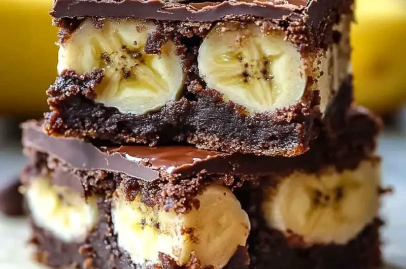 Chocolate Covered Banana Brownies