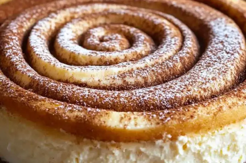 Cinnamon Roll Honeybun Cheesecake