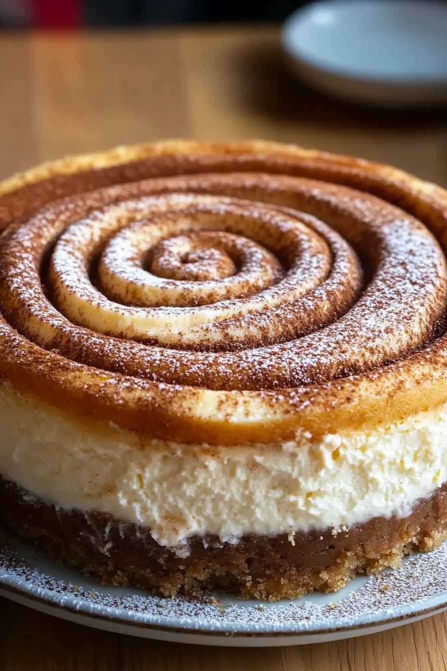 Cinnamon Roll Honeybun Cheesecake