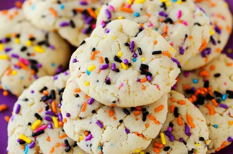 Halloween Funfetti Cake Mix Cookies