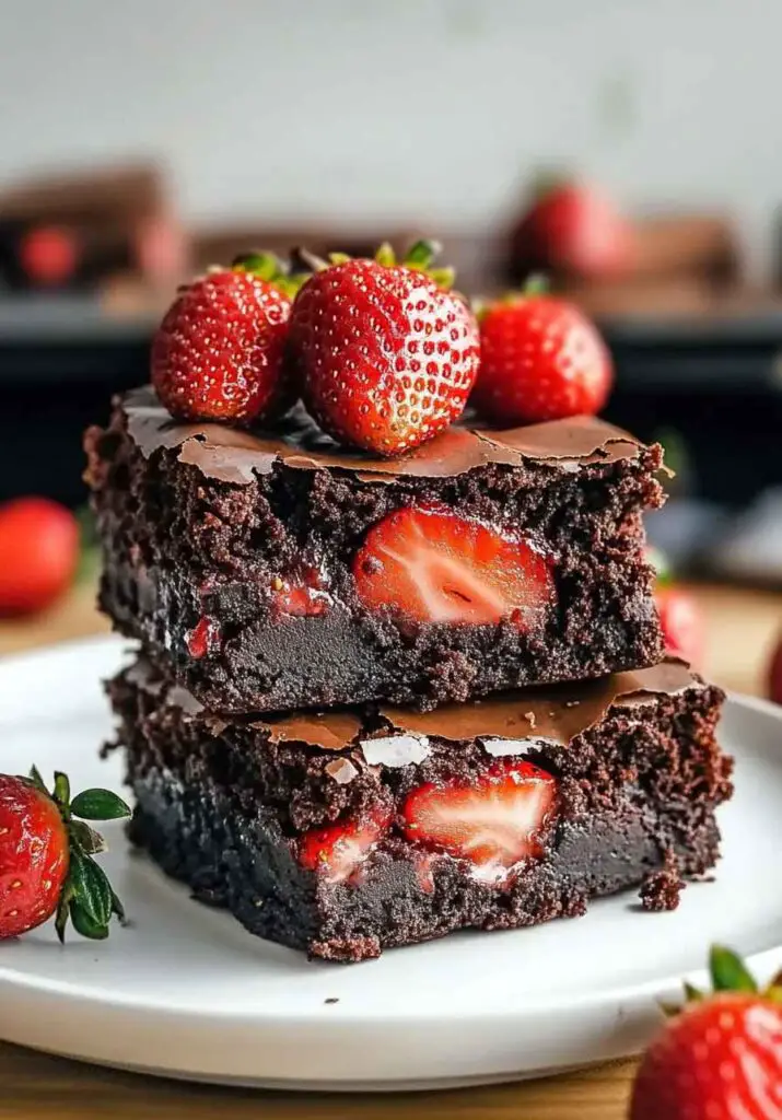 Storing Luscious Chocolate Strawberry Brownies