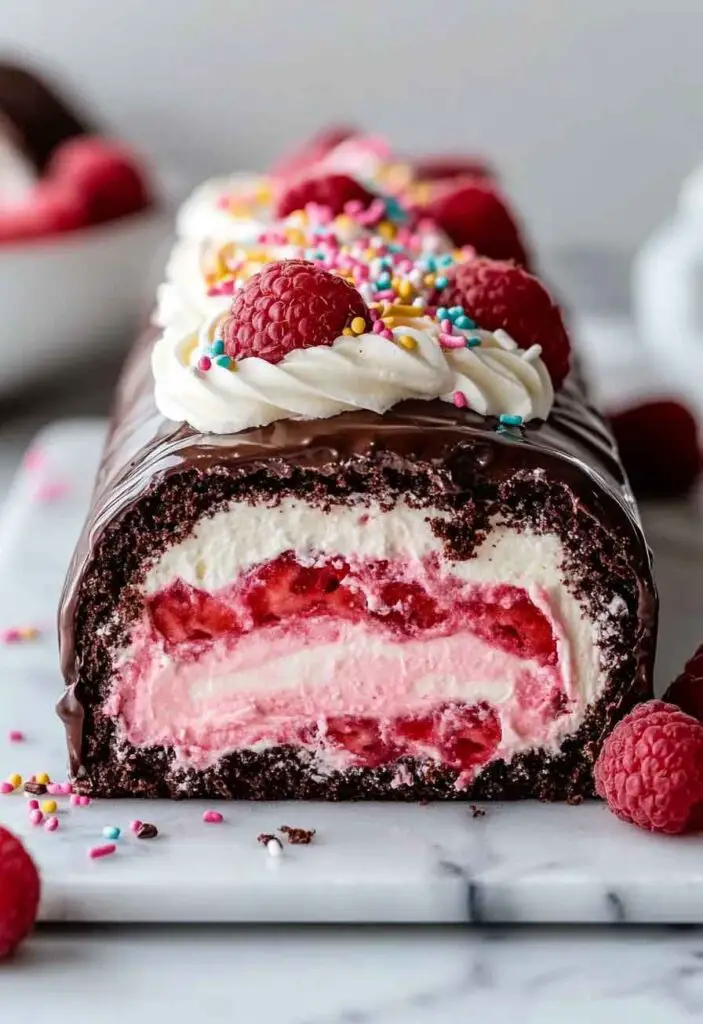 How to Serve Neapolitan Millionaire Roll Cake