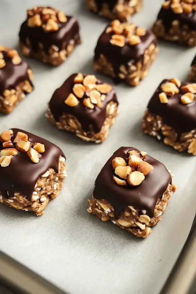 No Bake Chocolate Honey Peanut Butter Crunch Bites