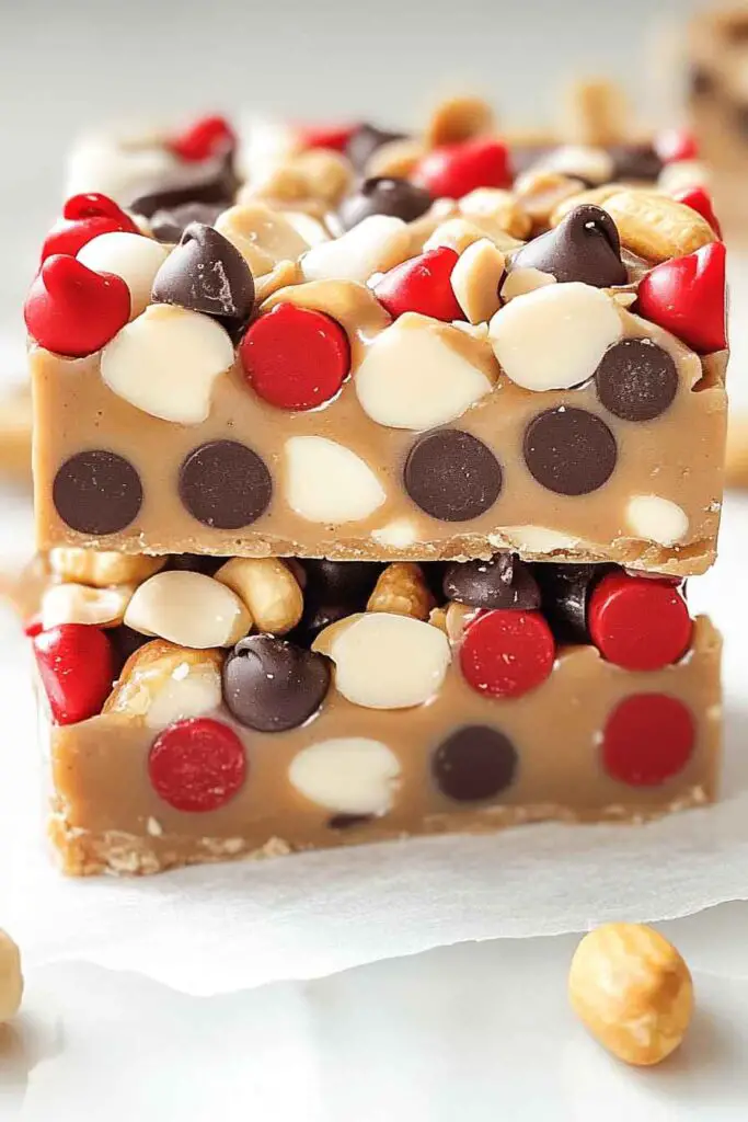 No Bake Peanut Butter Trail Mix Bars