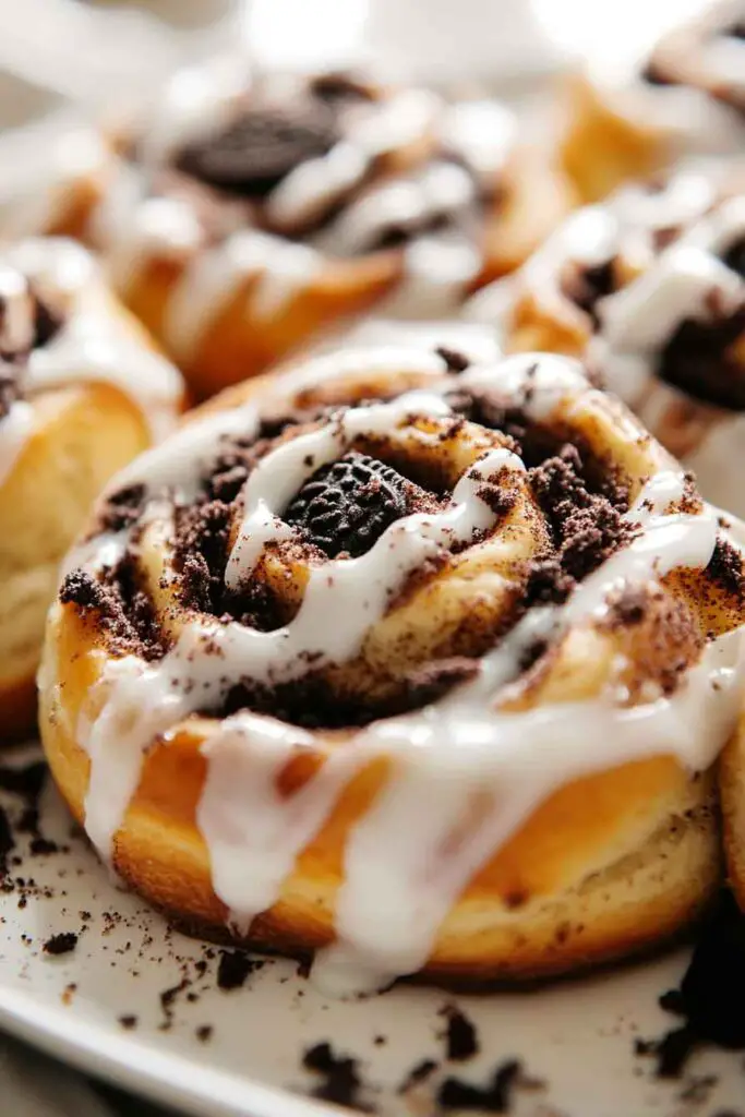 Oreo Stuffed Cinnamon Rolls