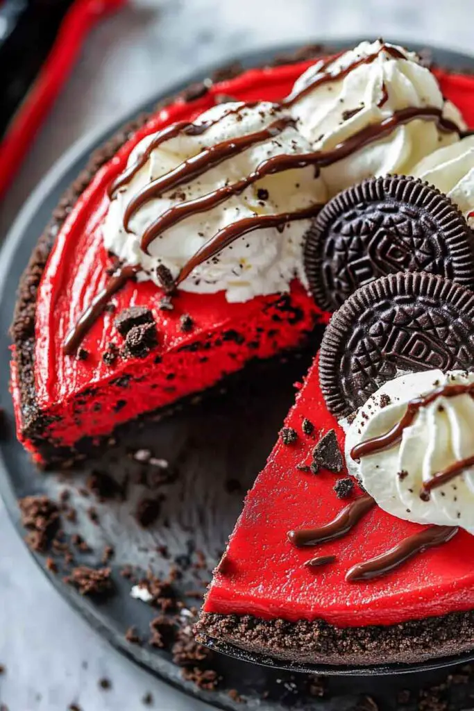 Red Velvet Oreo Cheesecake