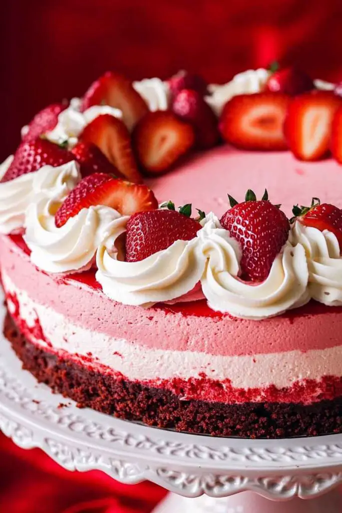 Red Velvet Strawberry Cheesecake