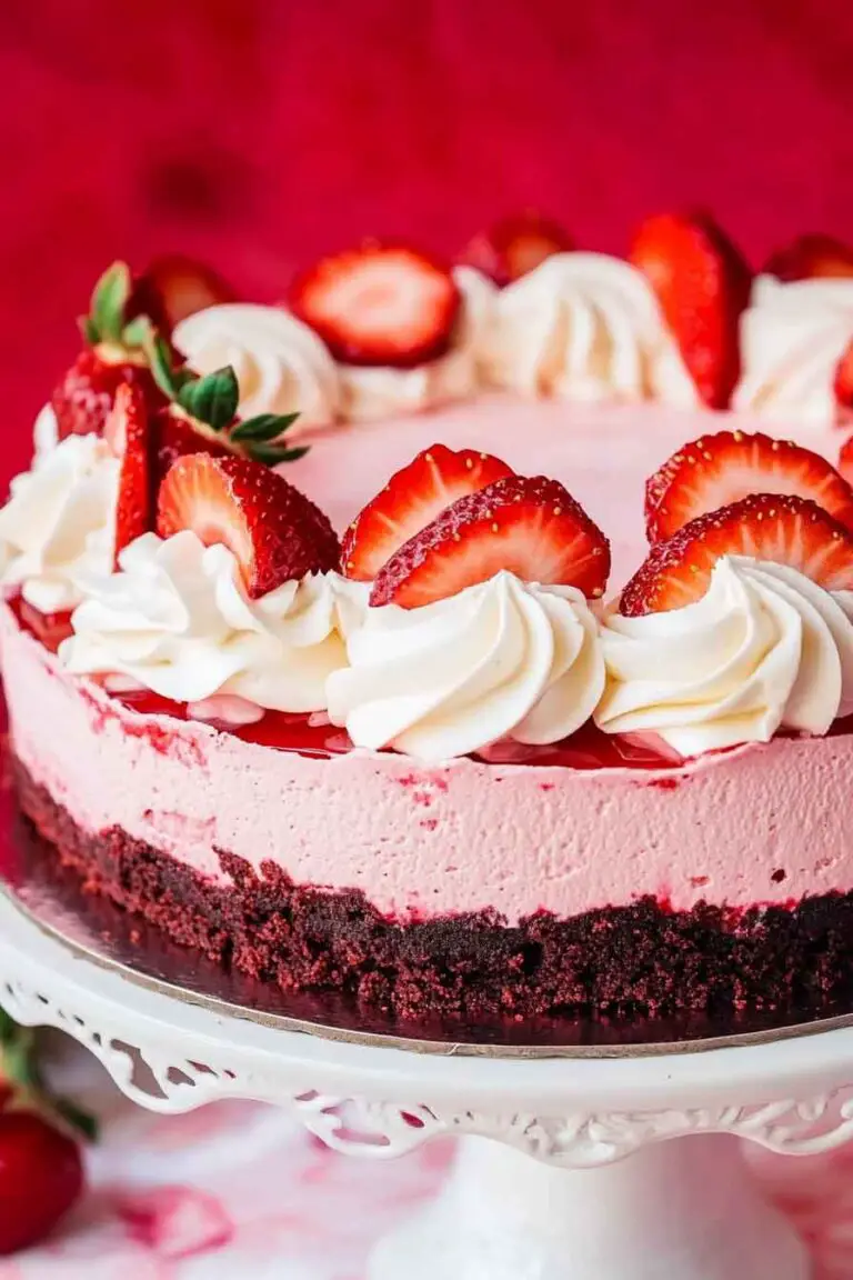 Red Velvet Strawberry Cheesecake