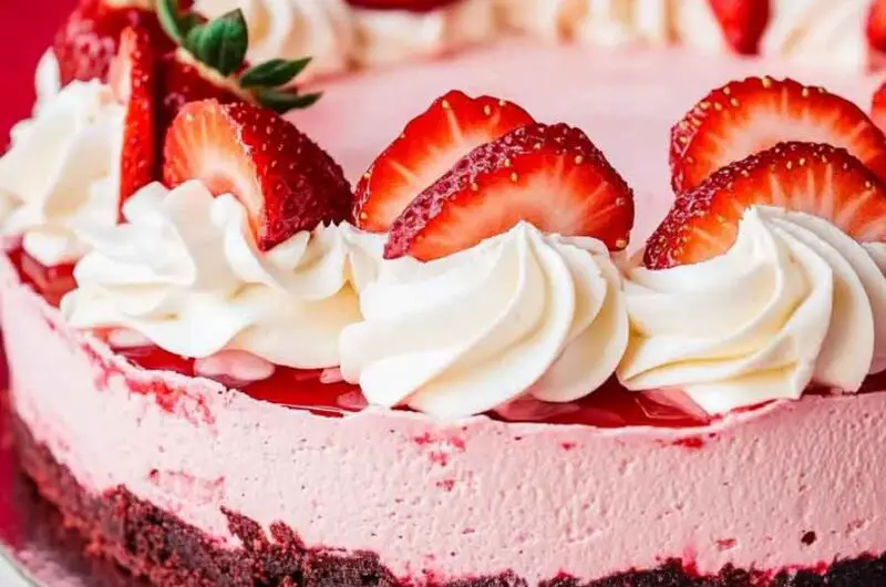 Red Velvet Strawberry Cheesecake
