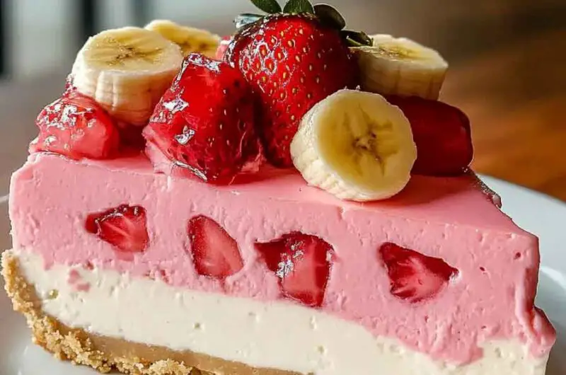 Strawberry Banana Delight Cheesecake