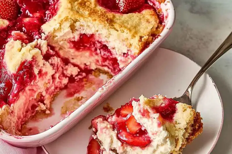 Strawberry Cheesecake Dump Cake