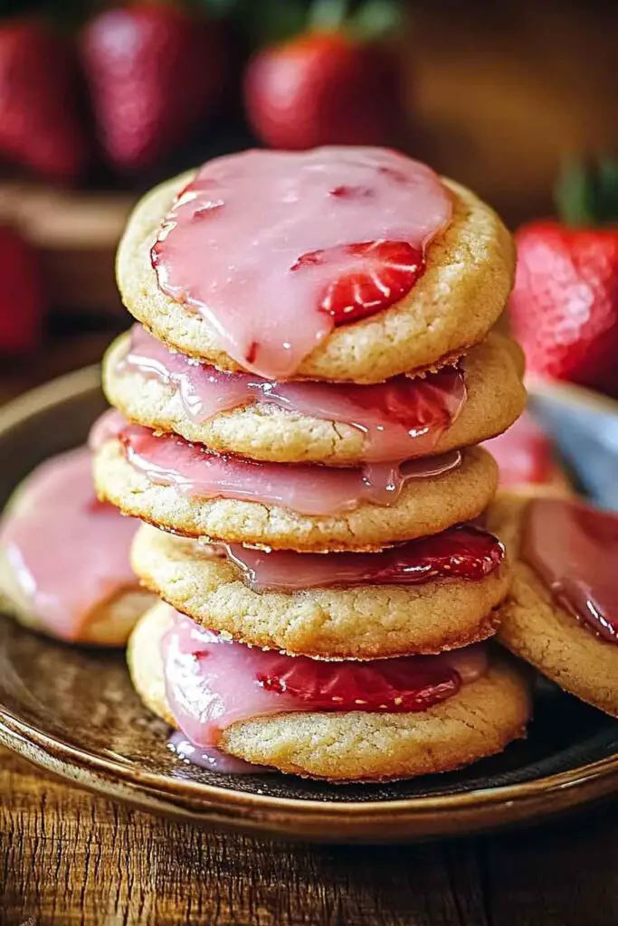 Strawberry Glaze Cookies Delight