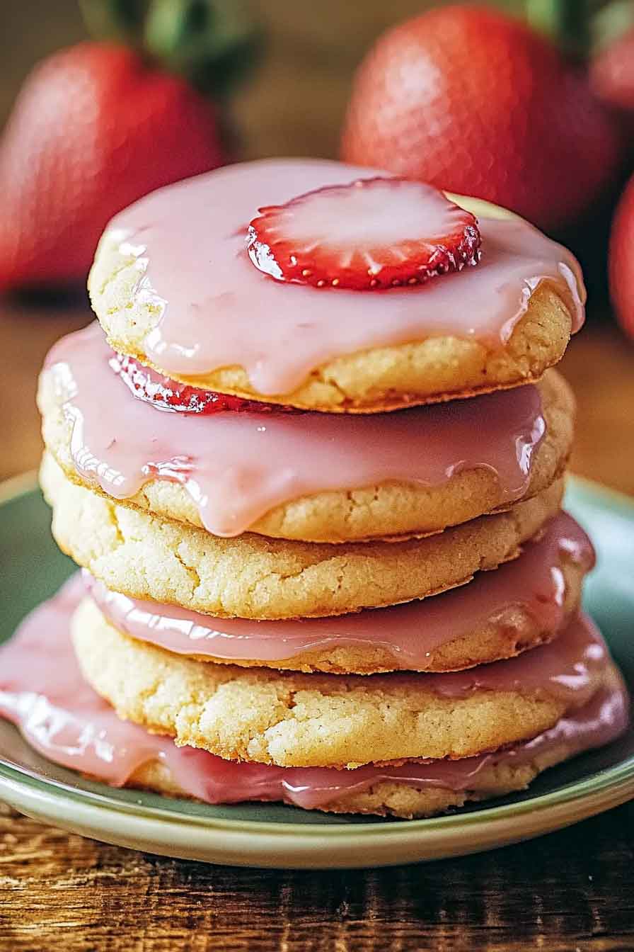 Strawberry Glaze Cookies Delight
