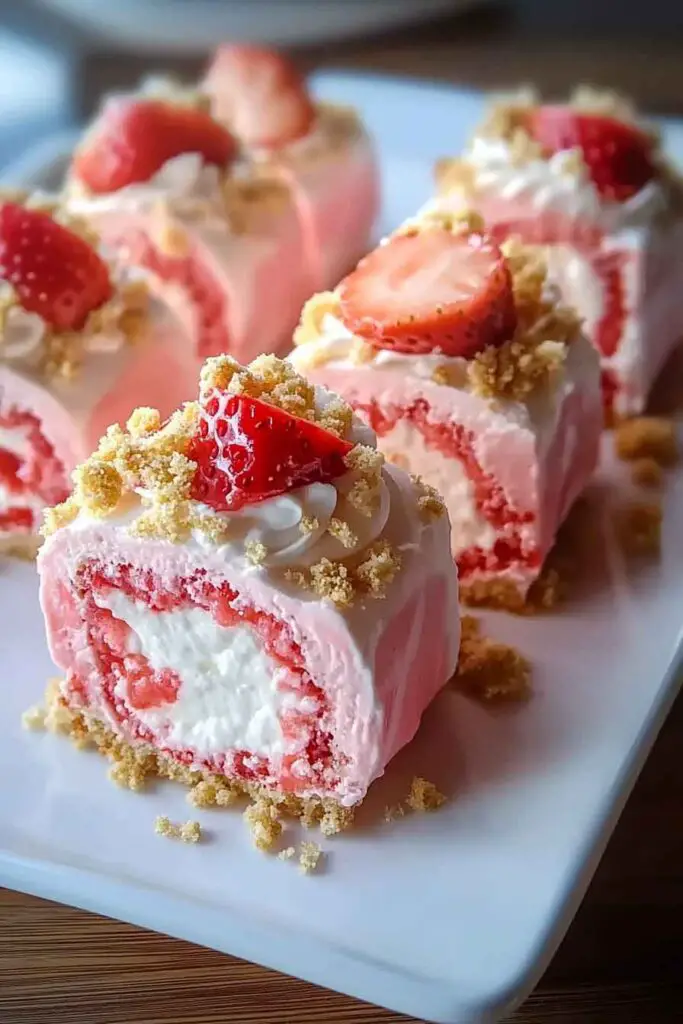 Strawberry Shortcake Cheesecake Rolls
