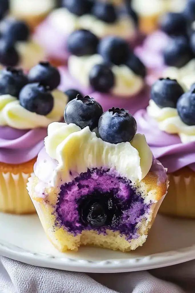Blueberry Lime Cheesecake Cupcakes
