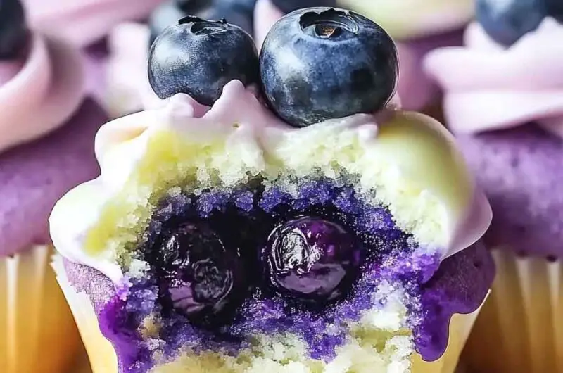 Blueberry Lime Cheesecake Cupcakes