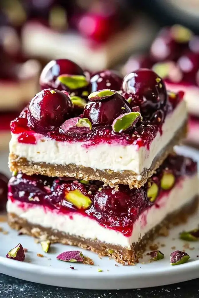Ingredients for Cherry Pistachio Cheesecake Bars