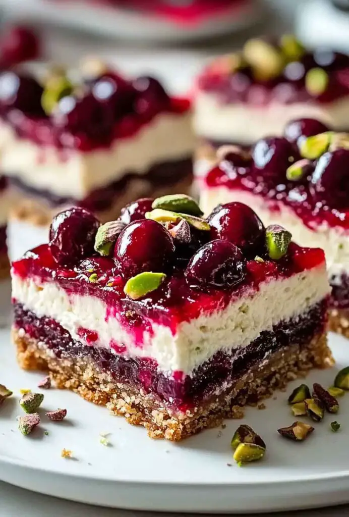 cherry-Pistachio-Cheesecake
