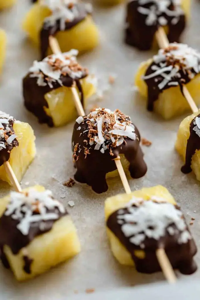 How to Make Chocolate Covered Pineapple Bites 