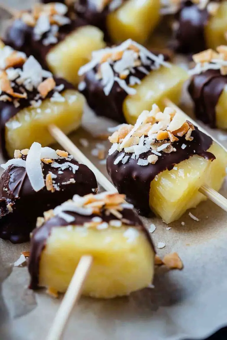 Chocolate Covered Pineapple Bites