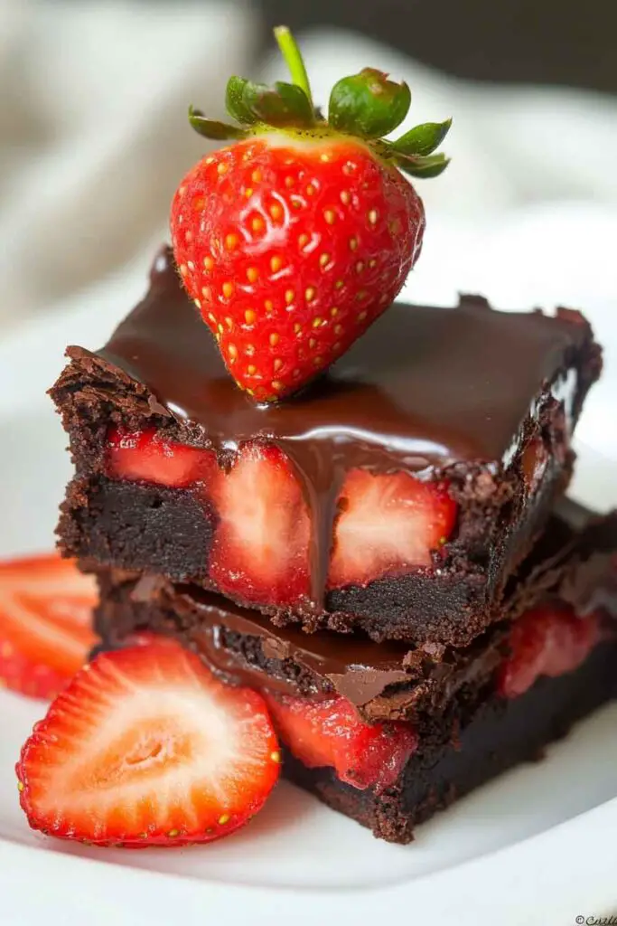 How to Make Chocolate Dipped Strawberry Brownies