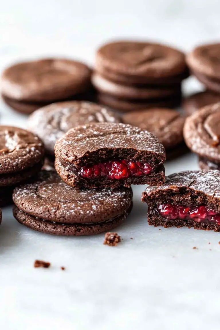 Chocolate Raspberry Sandwich Cookies