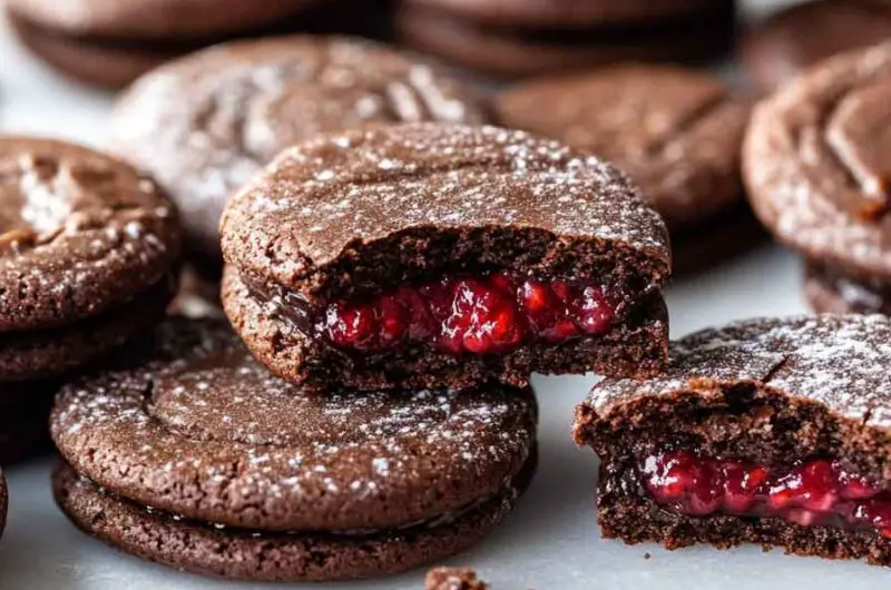 Chocolate Raspberry Sandwich Cookies