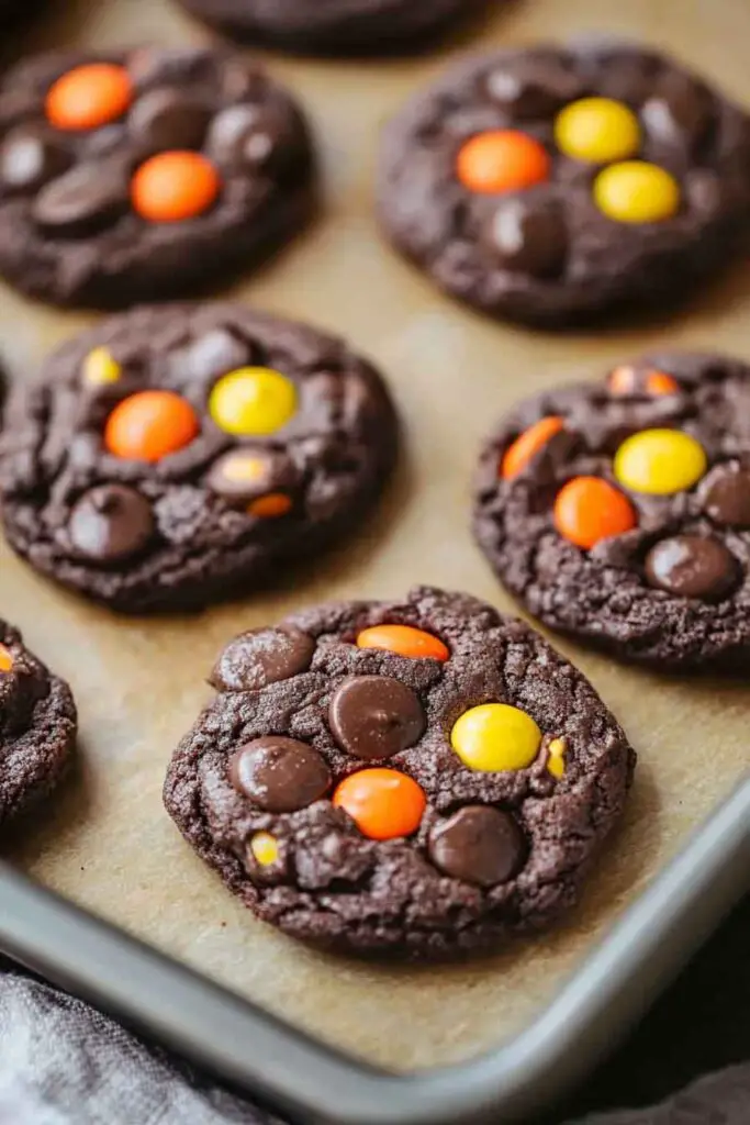 Ingredients for Chocolate Reese’s Pieces Cookies