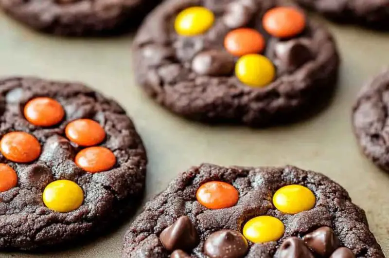 Chocolate Reese’s Pieces Cookies