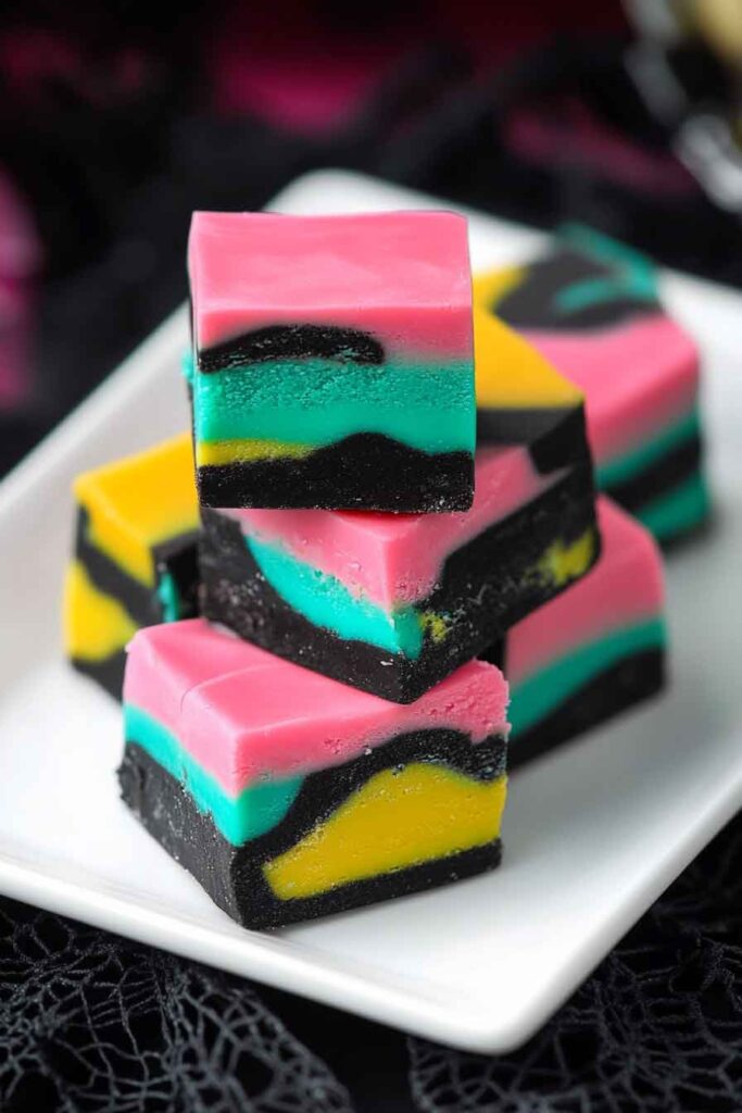 Colorful Halloween Fudge