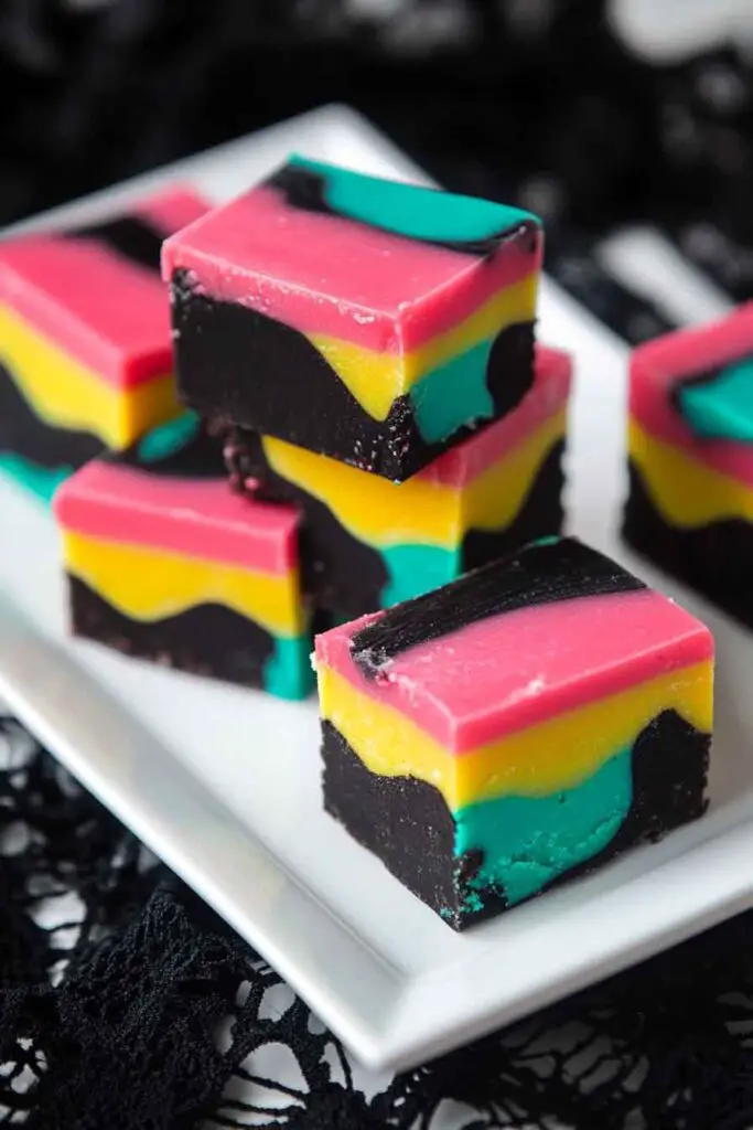 Colorful Halloween Fudge