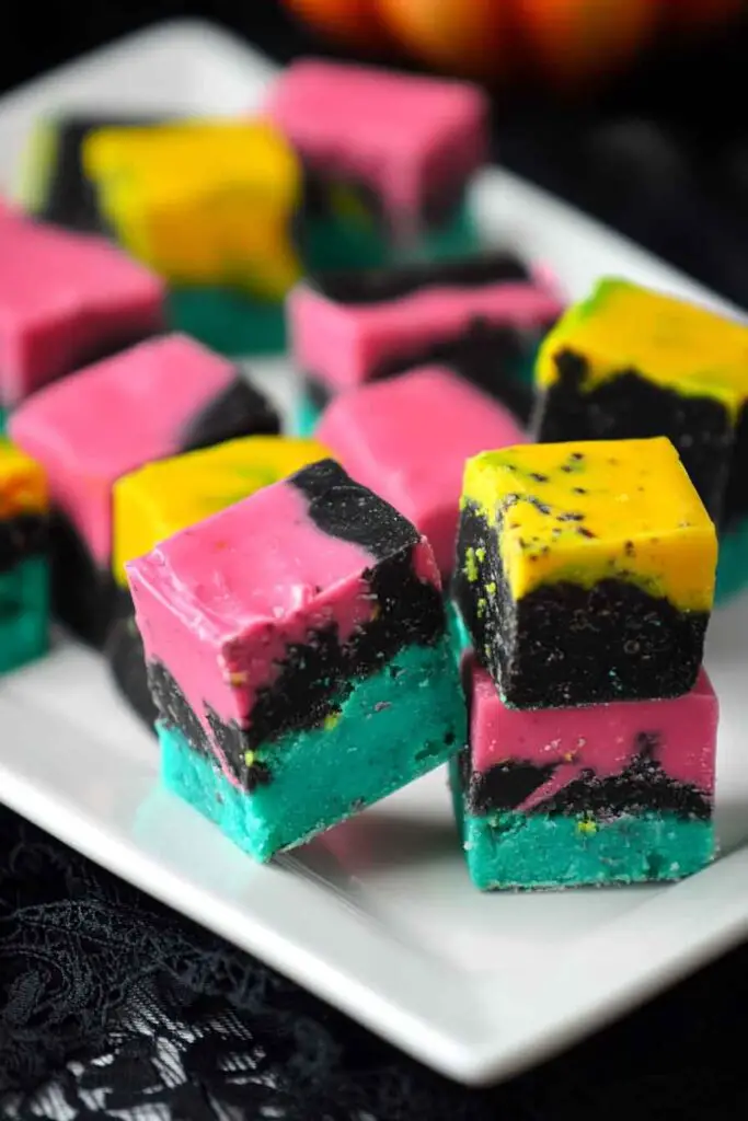 How to Make Colorful Halloween Fudge