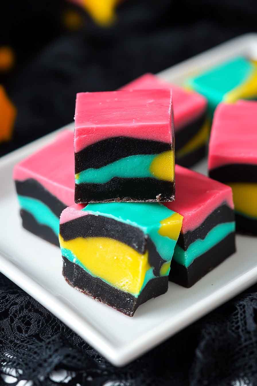 colorful Halloween Fudge