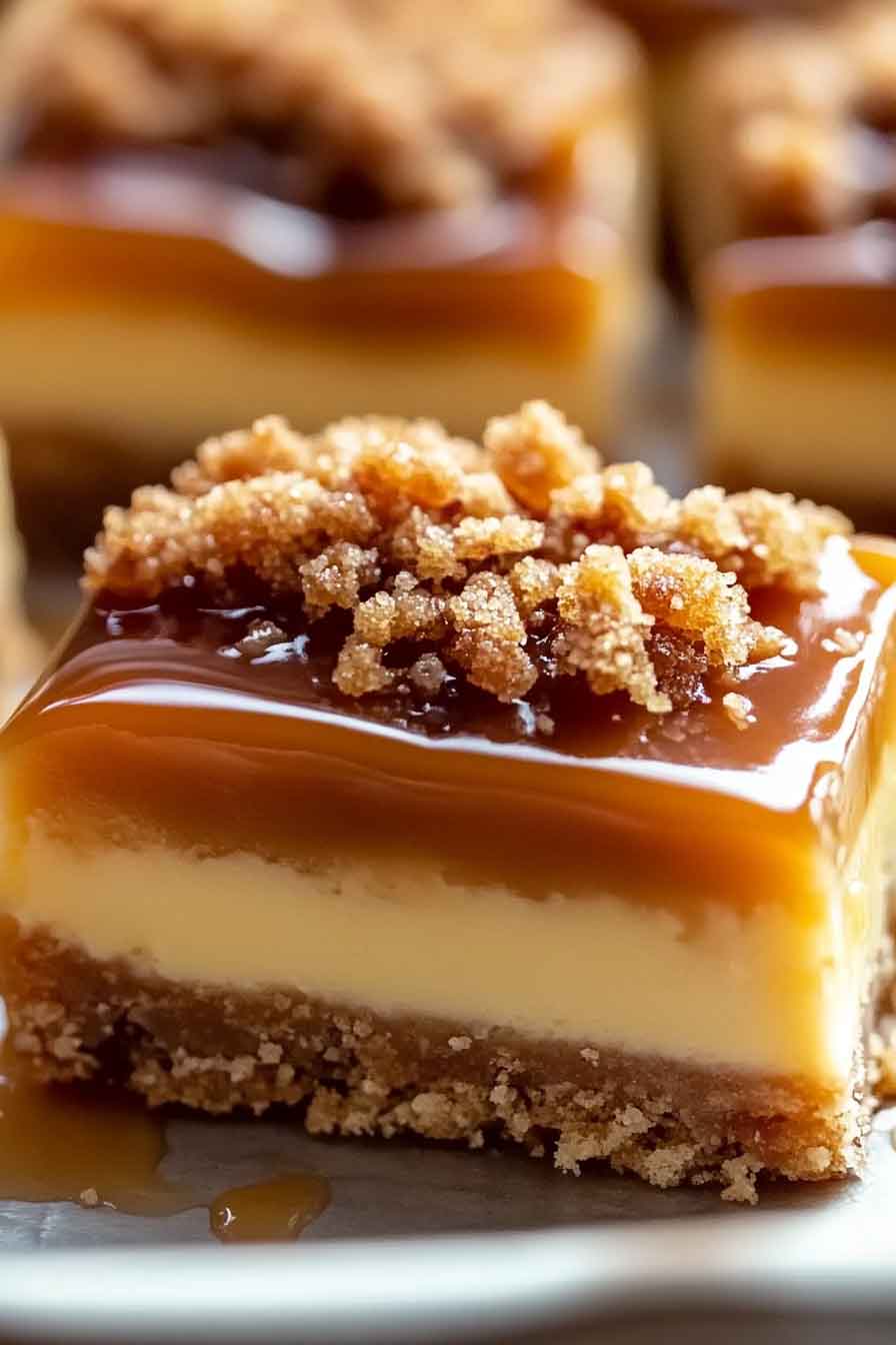 Decadent Caramel Cheesecake Bars