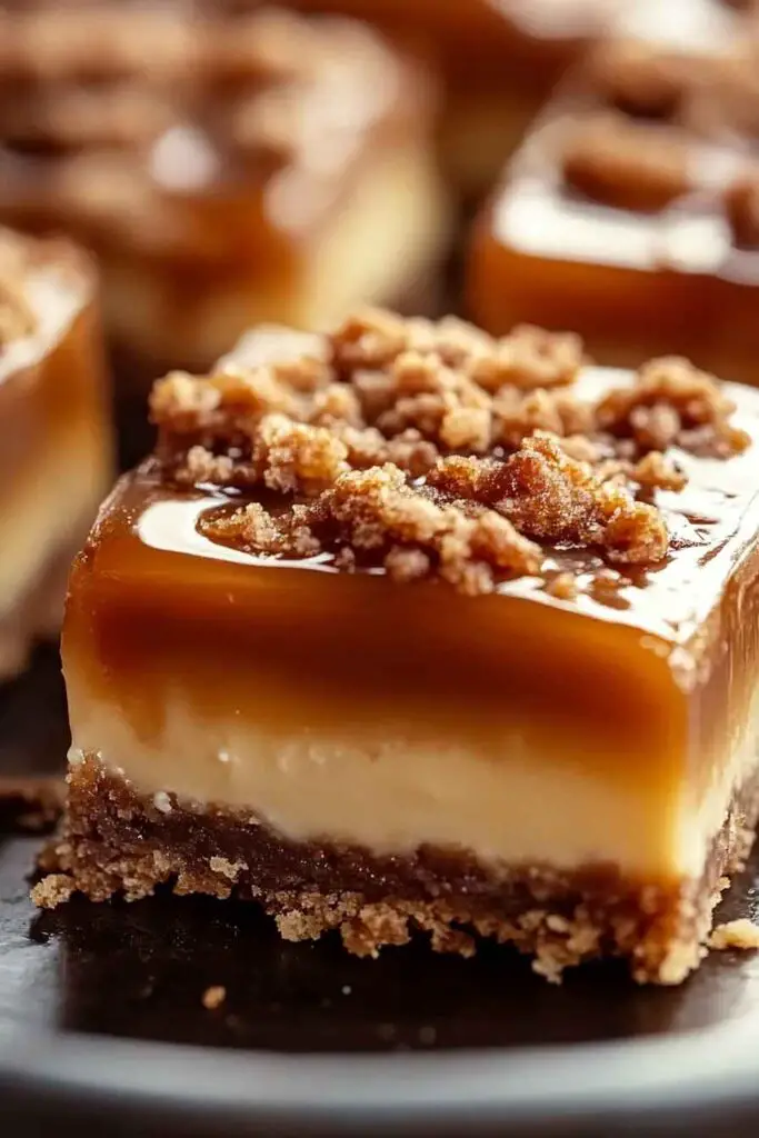 Decadent Caramel Cheesecake Bars