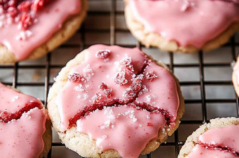 Double Strawberry Sugar Cookies