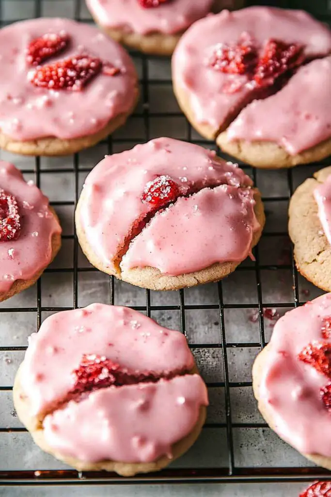 Double Strawberry Sugar Cookies