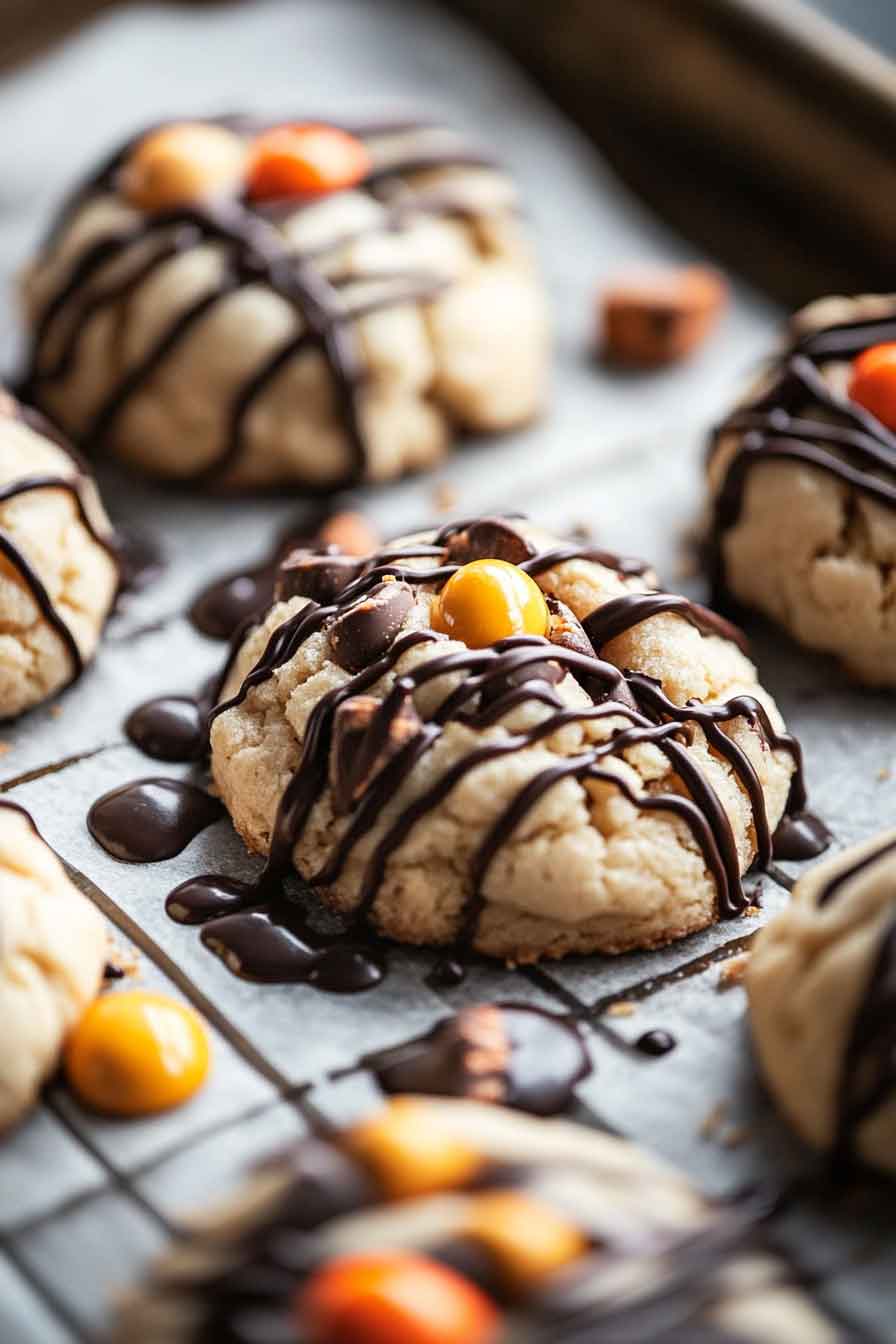 Gooey Reeses Cheesecake Cookies