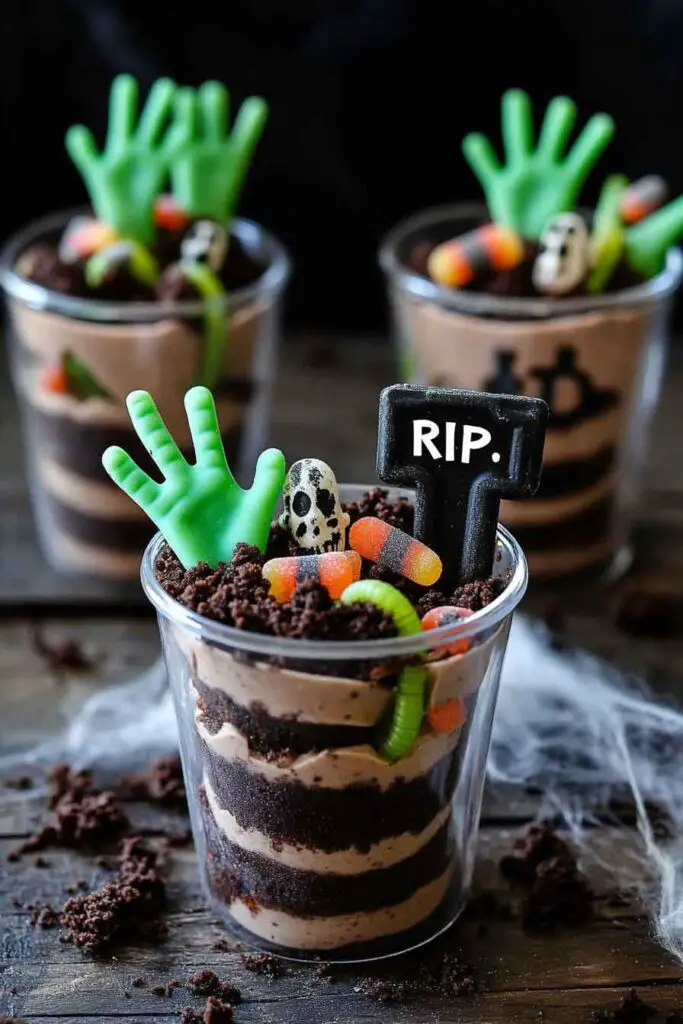 Ingredients for Halloween Dirt Cups