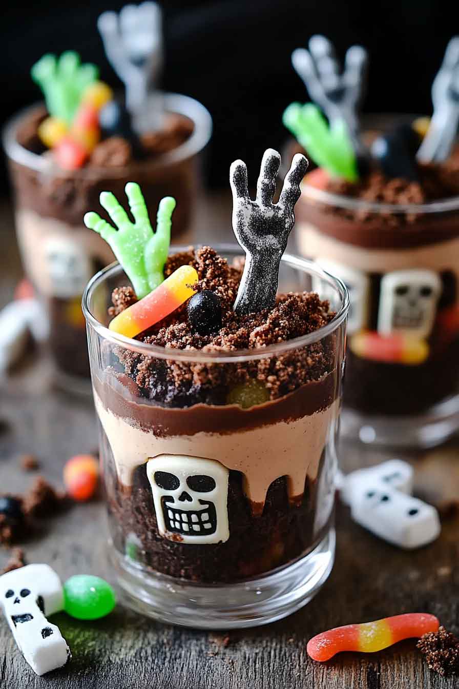 Halloween Dirt Cups - Dessert Hungry