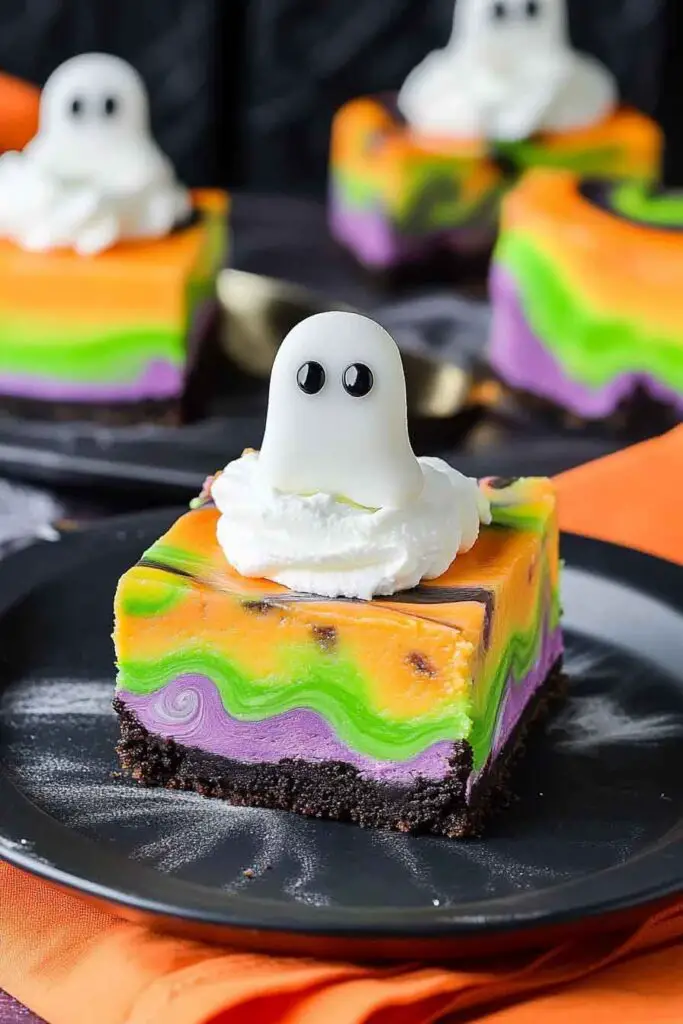 Ingredients for Halloween Swirled Cheesecake Bars
