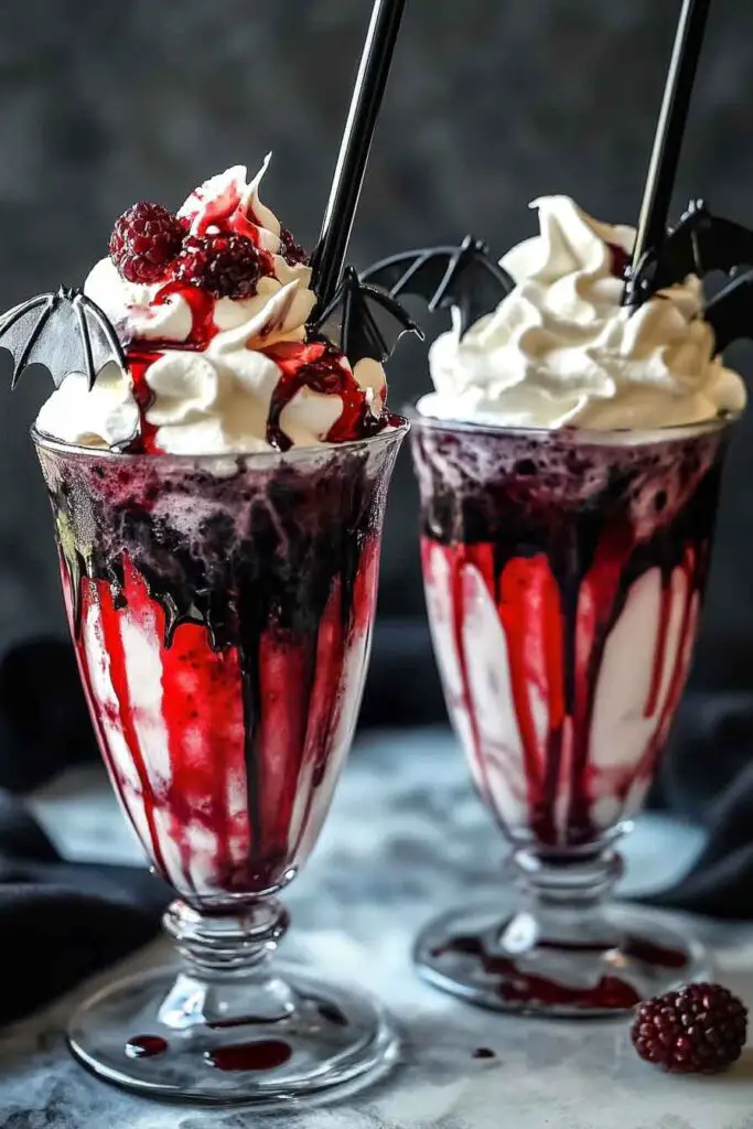 Storing Halloween Vampire Ice Cream Floats