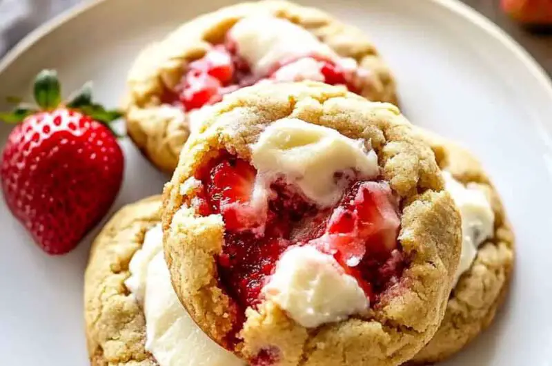 Irresistible Strawberry Cheesecake Cookies
