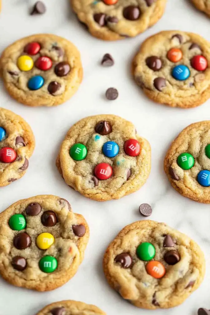 Ingredients for M&M Chocolate Chip Cookies