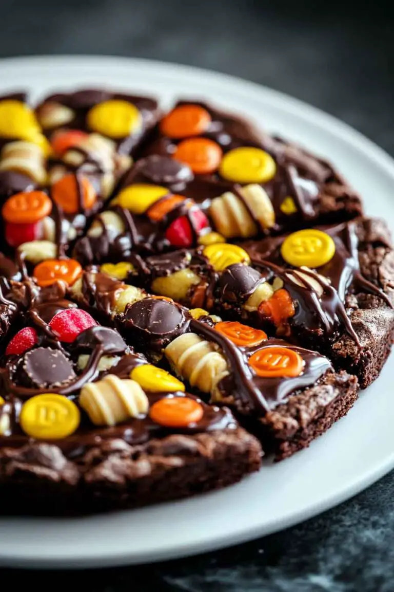 Peanut Butter Brownie Pizza