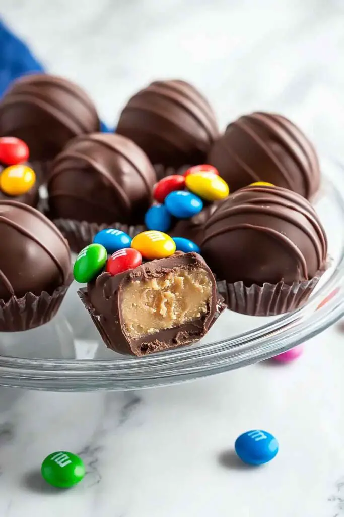 Ingredients for Peanut Butter M&M Truffles