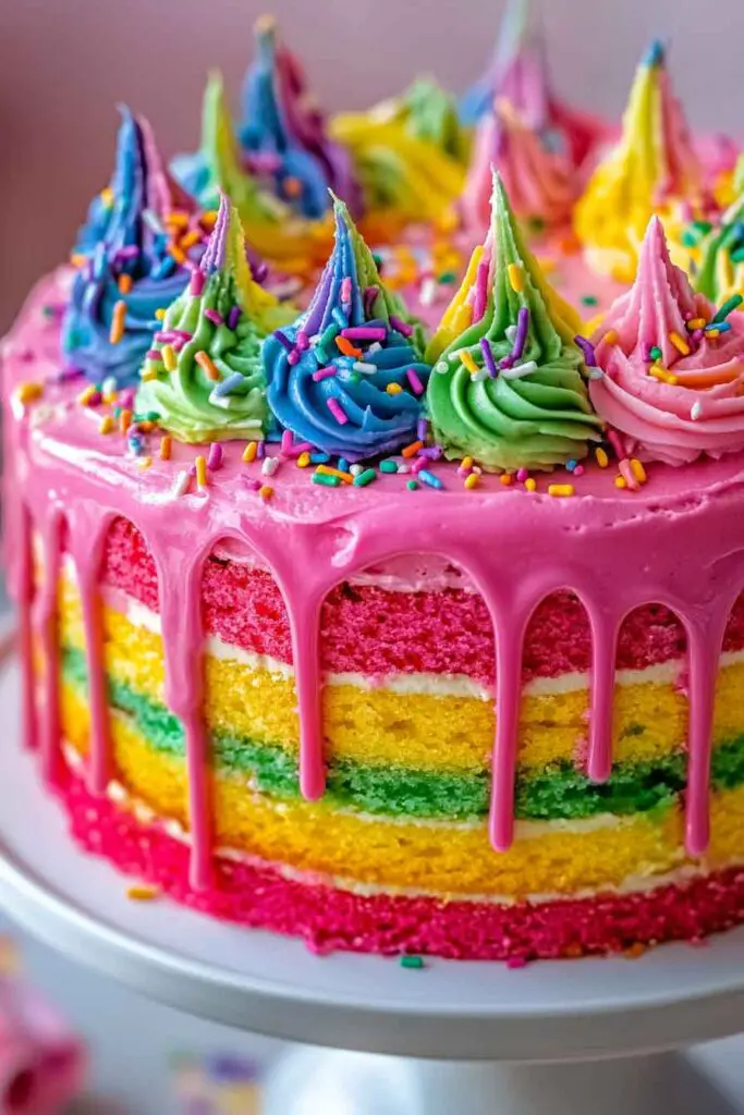 Rainbow Drip Cake Magic