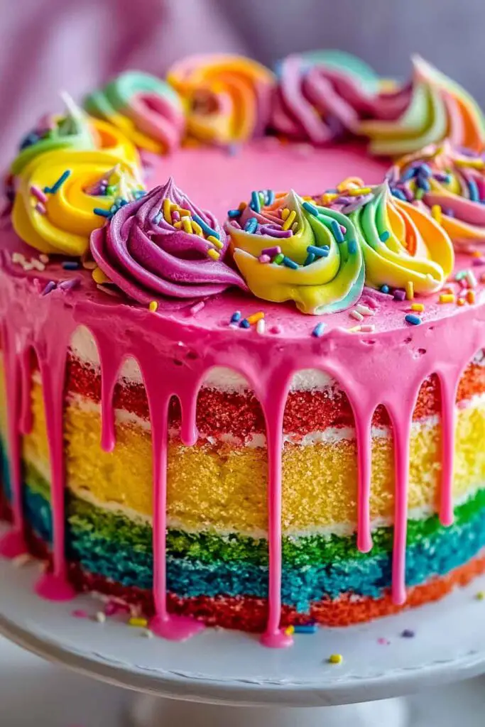 Rainbow Drip Cake Magic
