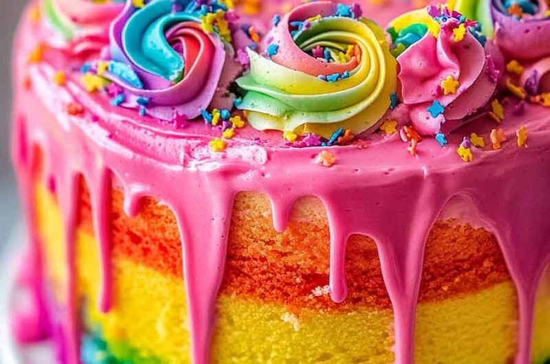 Rainbow Drip Cake Magic