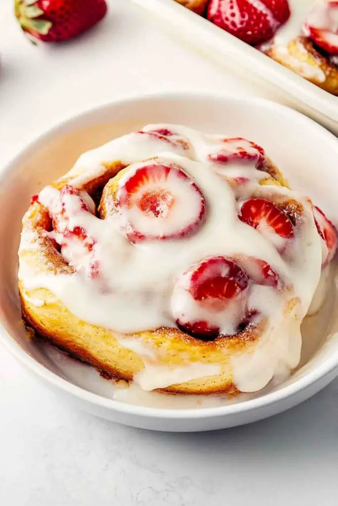 Strawberry Cheesecake Cinnamon Rolls